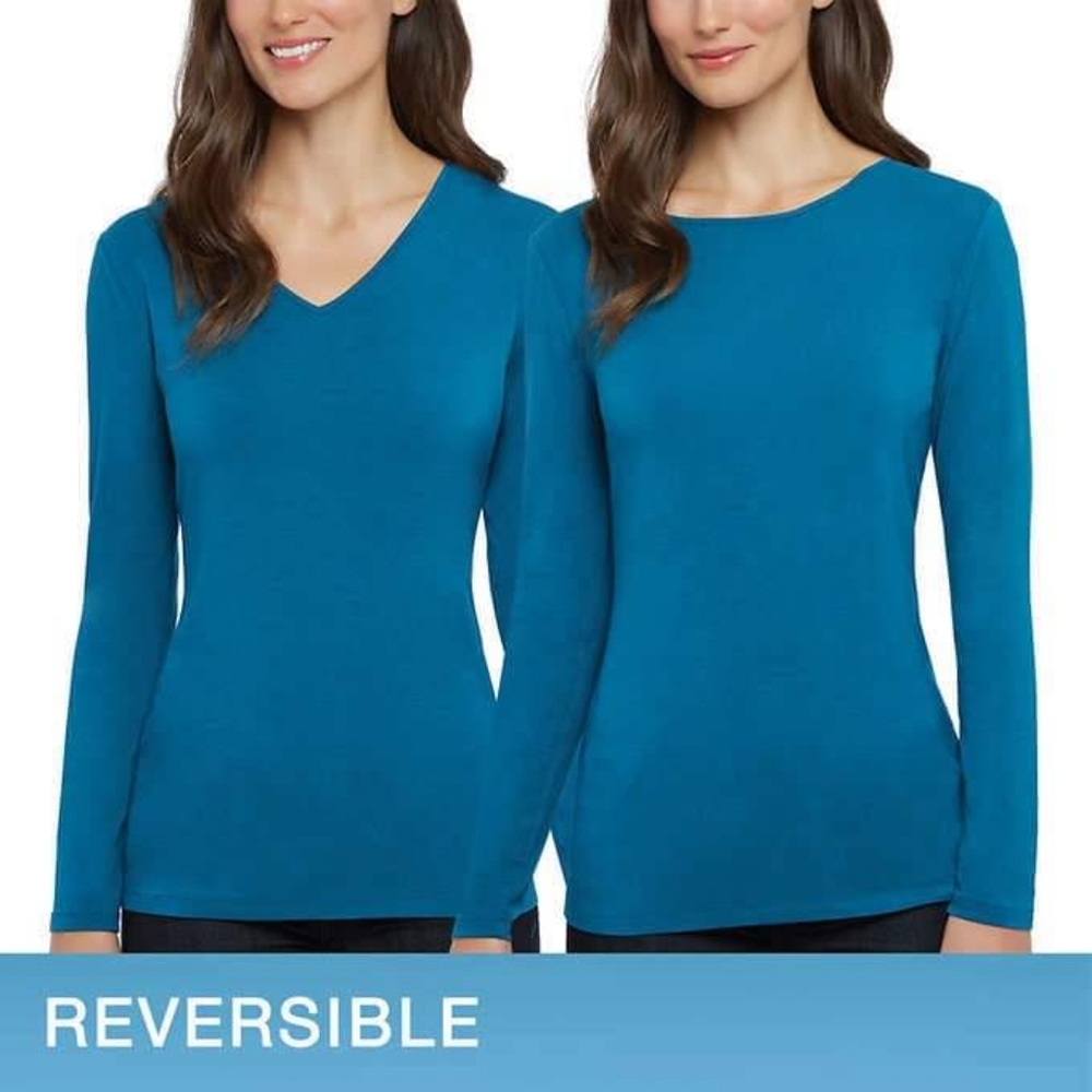 Very soft reversible long sleeve tee